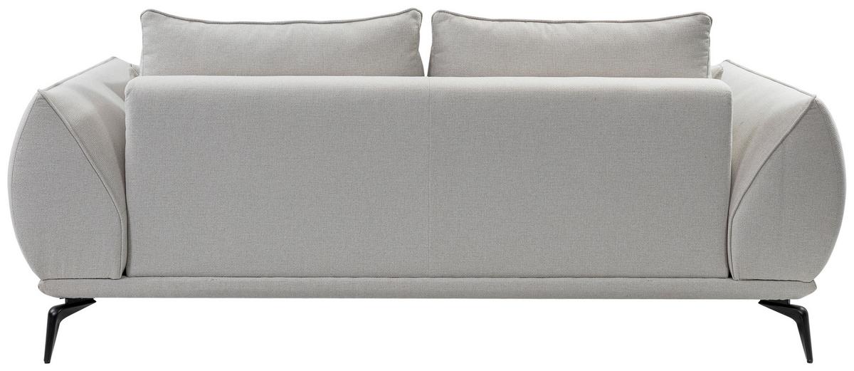 2-Sitzer-Sofa Cavo, Creme B: 208 cm - Creme/Schwarz, MODERN, Textil (208/86/118cm) - MID.YOU