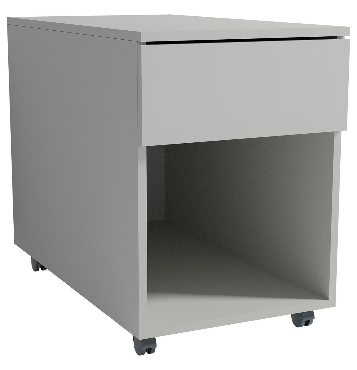Rollcontainer Dalosa Grau B: 39 Cm - Grau, Design, Holzwerkstoff/Kunststoff (39/55/70cm) - MID.YOU