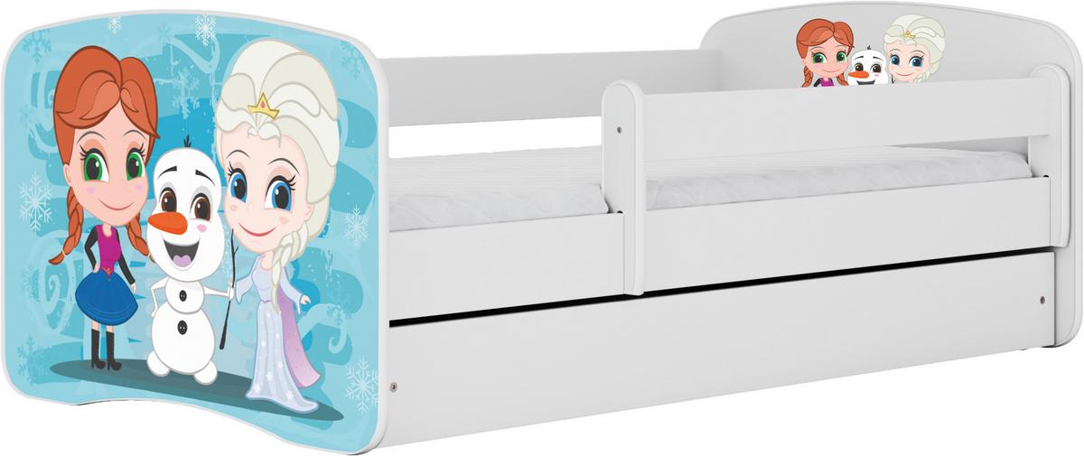 Kinder-/Juniorbett Babydreams Inkl. Matratze 80x160 - Birkefarben/Weiß, MODERN, Holz/Holzwerkstoff (80/160cm) - MID.YOU