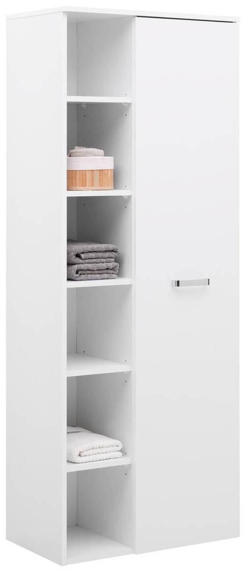 Badezimmer Hochschrank BxH 65x168,5 cm Weiß - Weiß, KONVENTIONELL, Holzwerkstoff (65/168,5/38,5cm) - Ondega