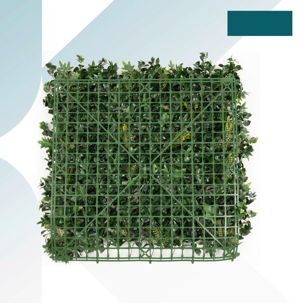 Wandverkleidung Kunstpflanze - Jadegrün/Hellgrün, Trend, Kunststoff (50/50cm) - Floordirekt