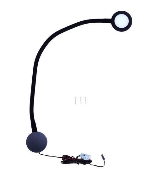 Leseleuchte Lea - Schwarz, Kunststoff (47cm)