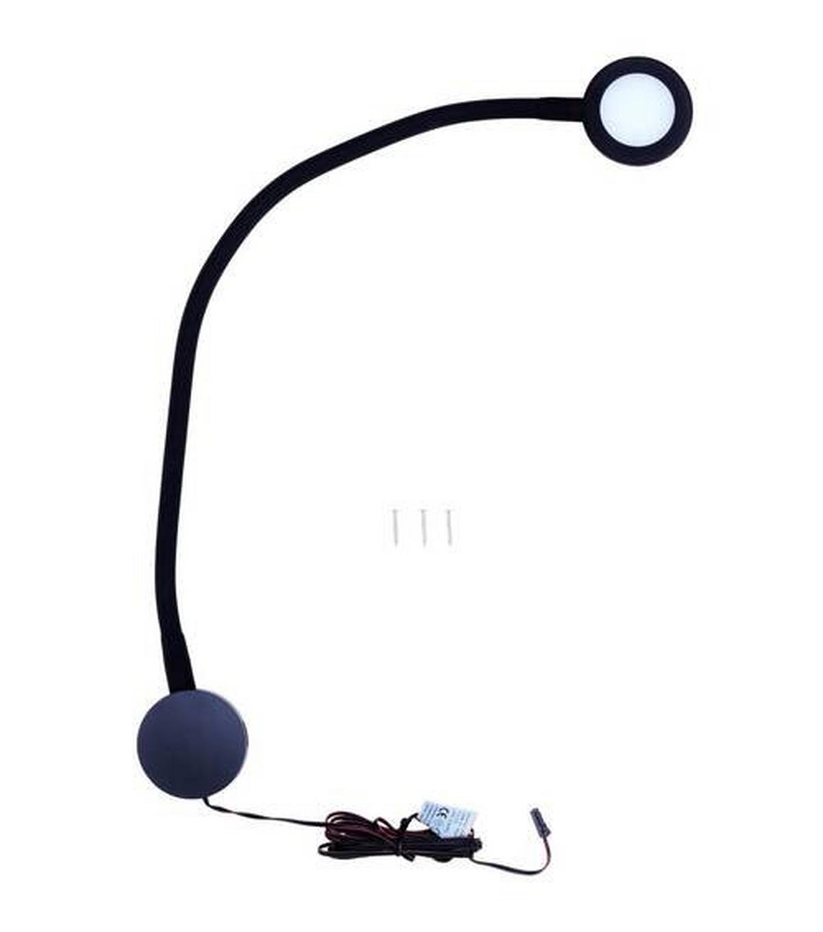 Leseleuchte Lea - Schwarz, Kunststoff (47cm)
