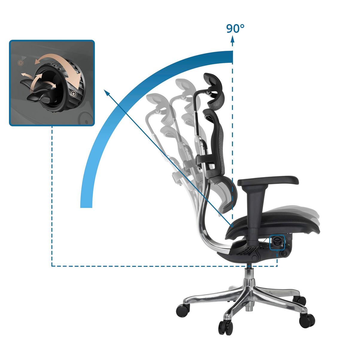 Drehstuhl Schwarz B: 65 Cm - Silberfarben/Schwarz, MODERN, Kunststoff/Textil (65/114-132/60cm) - MID.YOU
