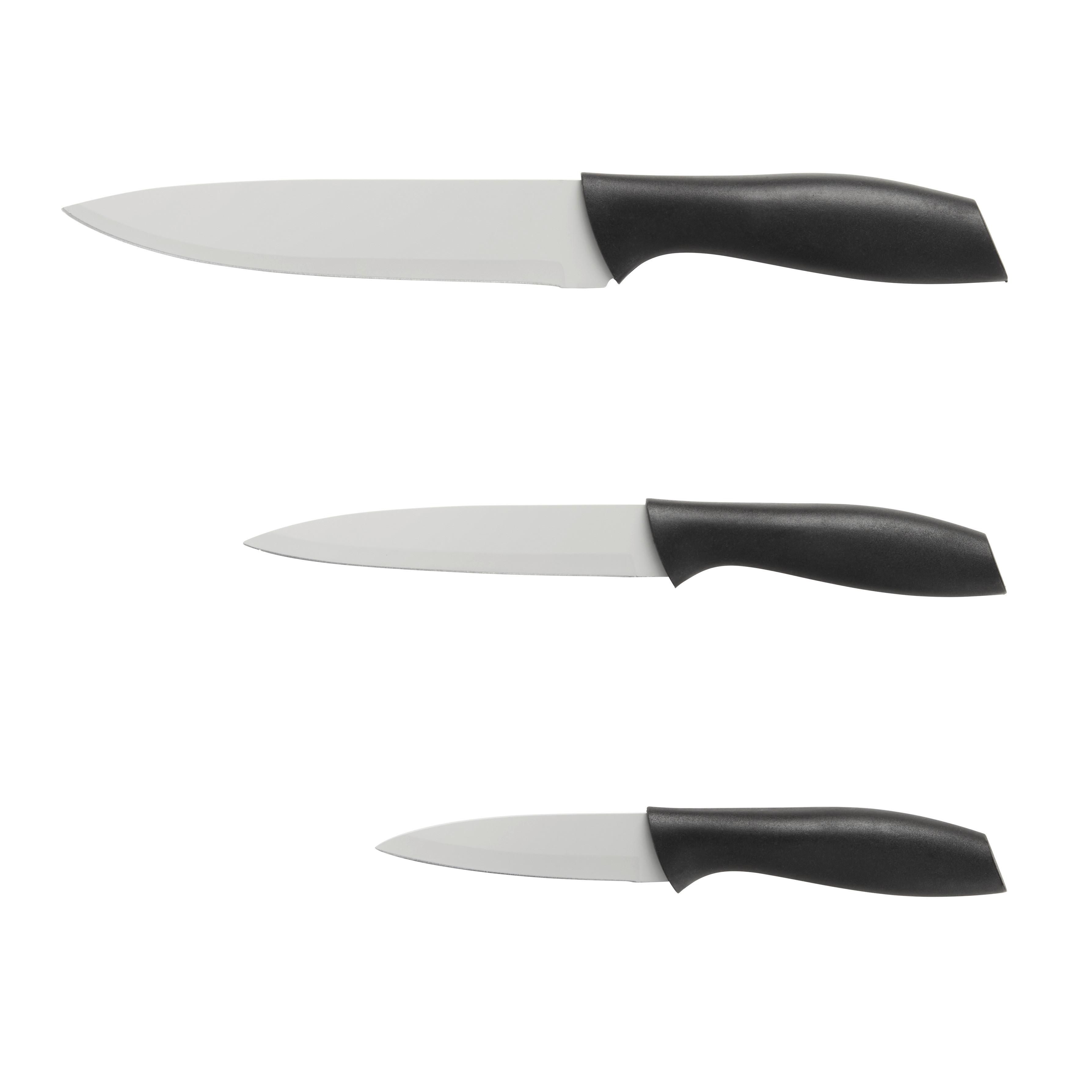 Sada nožov JÜRGEN -BASED- - čierna/sivá, Konventionell, kov (30cm) - Based