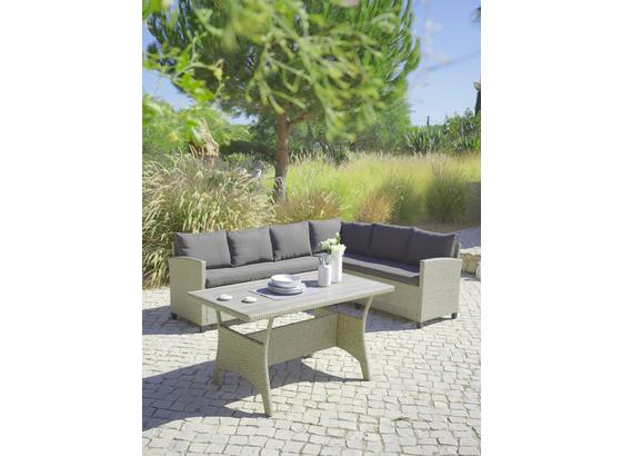 Loungegarnitur 3-Tlg Vipora aus Kunststoff mit Kissen - Dunkelbraun/Braun, MODERN, Kunststoff/Textil (220/175cm) - Ombra Loungegarnitur 3-Tlg Vipora aus Kunststoff mit Kissen - Dunkelbraun/Braun, MODERN, Kunststoff/Textil (220/175cm) - Ombra