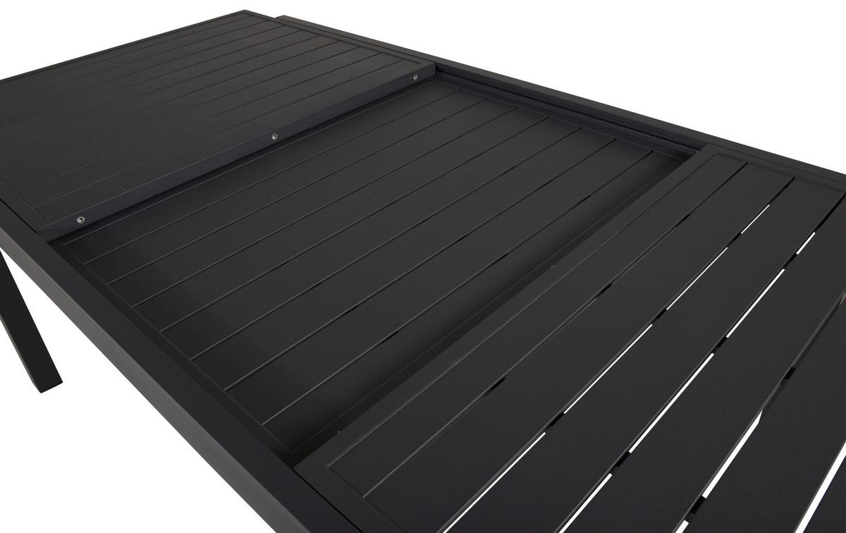 Gartentisch Marbella - Schwarz, KONVENTIONELL, Metall (160/100/75cm) - Gardenson