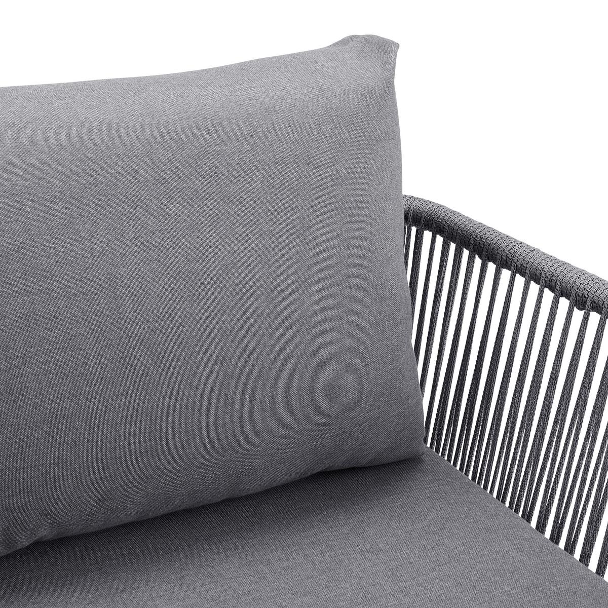 Zahradní souprava CAMILLA - šedá, Moderní, kov/textil (252/65/68cm) - Bessagi Garden