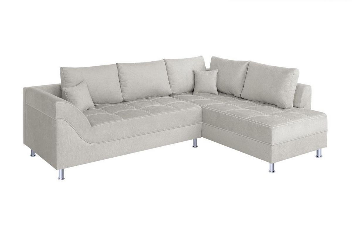 Rohová sedačka BENNY, obojstranná, krémová - čierna/krémová, Design, kompozitné drevo/textil (267/202cm) - P & B