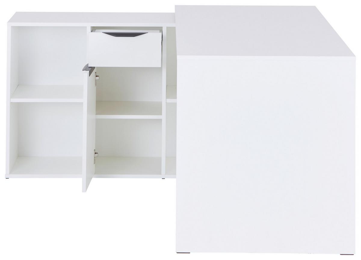 Sarok Íróasztal Mx 195 - fehér, Modern, faalapú anyag (136,8/135cm)