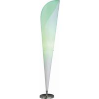 Stehlampe Tulip Weiß Blütenkelchform - Chromfarben/Weiß, KONVENTIONELL, Kunststoff/Metall (30/162cm) - Näve
