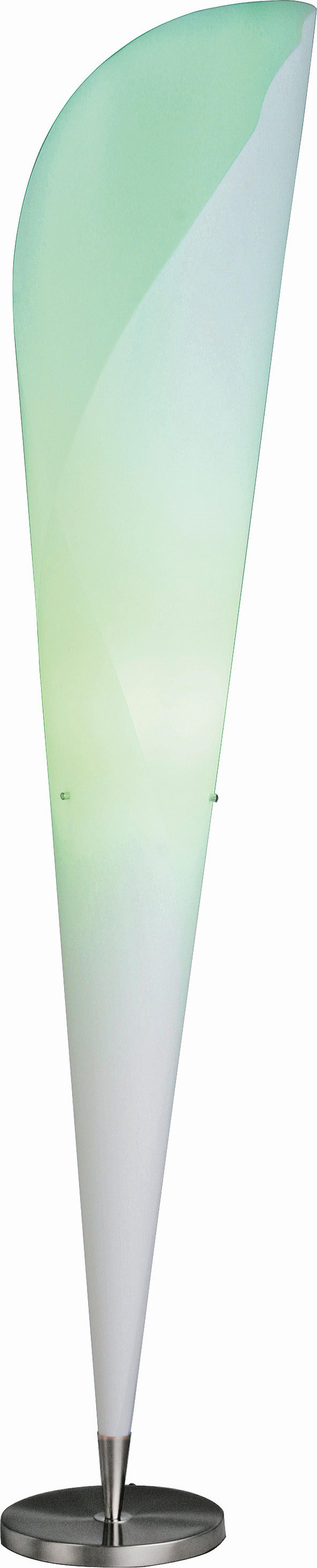 Stehlampe Tulip Weiß Blütenkelchform - Chromfarben/Weiß, KONVENTIONELL, Kunststoff/Metall (30/162cm) - Näve