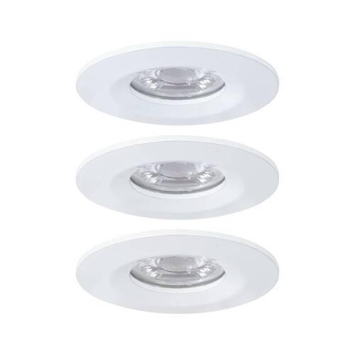 LED-Deckenleuchte Ø 6,5 cm 3er-Set Weiß/Alufarben Rund - Alufarben/Weiß, Basics, Metall (6,5cm) - Paulmann