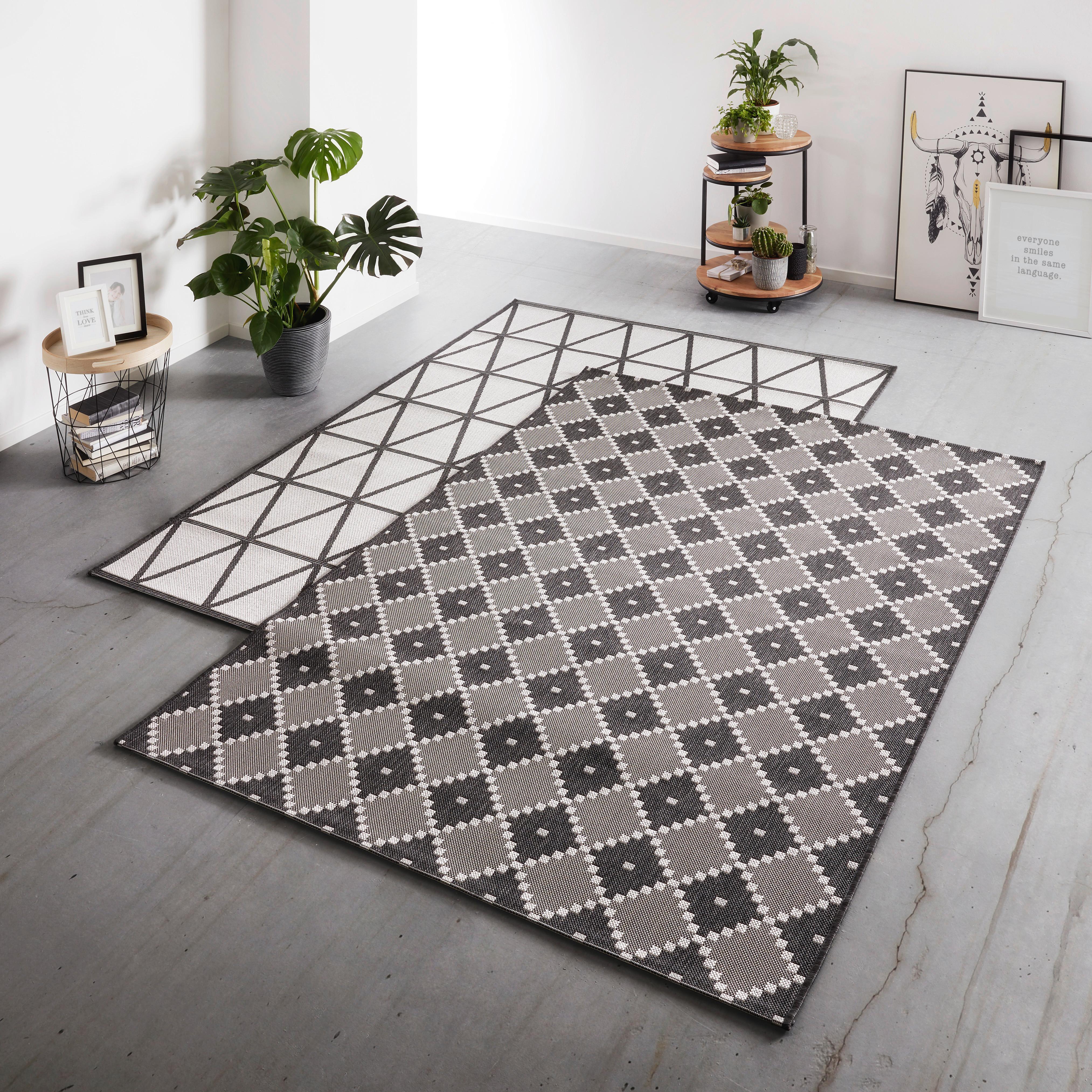 KOBEREC TKANÝ NA PLOCHO Phoenix 3, 160/230cm - šedá/antracitová, Moderní, textil (160/230cm) - Modern Living