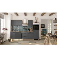 Küchenblock Romeo Eiche/anthrazit B: 280 Cm - Eichefarben/Anthrazit, Basics, Holzwerkstoff (280cm) - FlexWell