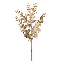 Kunstpflanze Eukalyptuszweig - Goldfarben, KONVENTIONELL, Kunststoff (64cm)