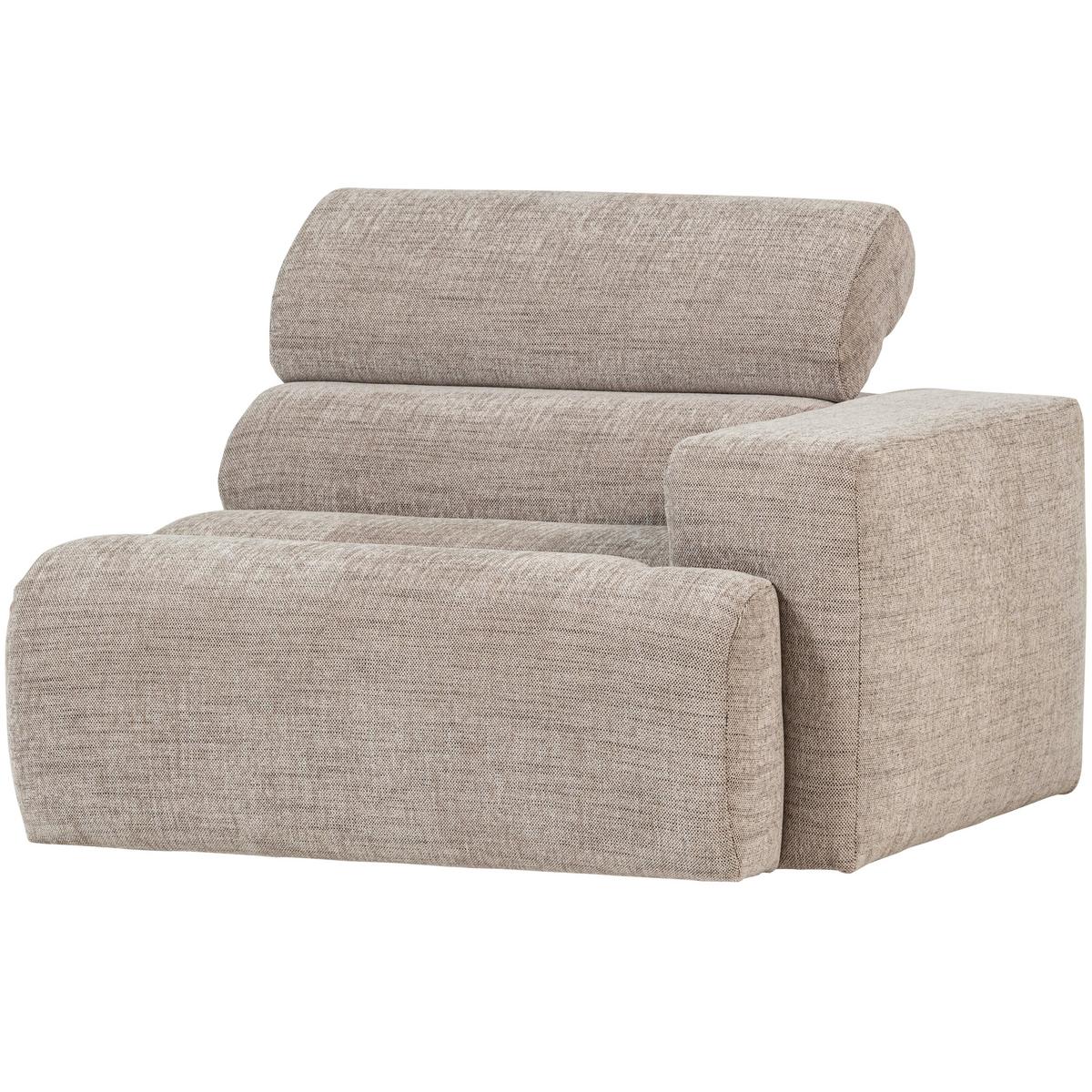 SOFAELEMENT Novi Naturfarben B: 113cm - Schwarz/Naturfarben, Design, Textil (113/86/109cm) - Livetastic
