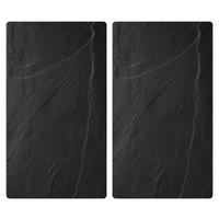 Herdabdeckplatte 2-Teilig Dunkelgrau B: 28,5 cm - Dunkelgrau, Basics, Glas (50/28.5/0.4cm) - Kesper