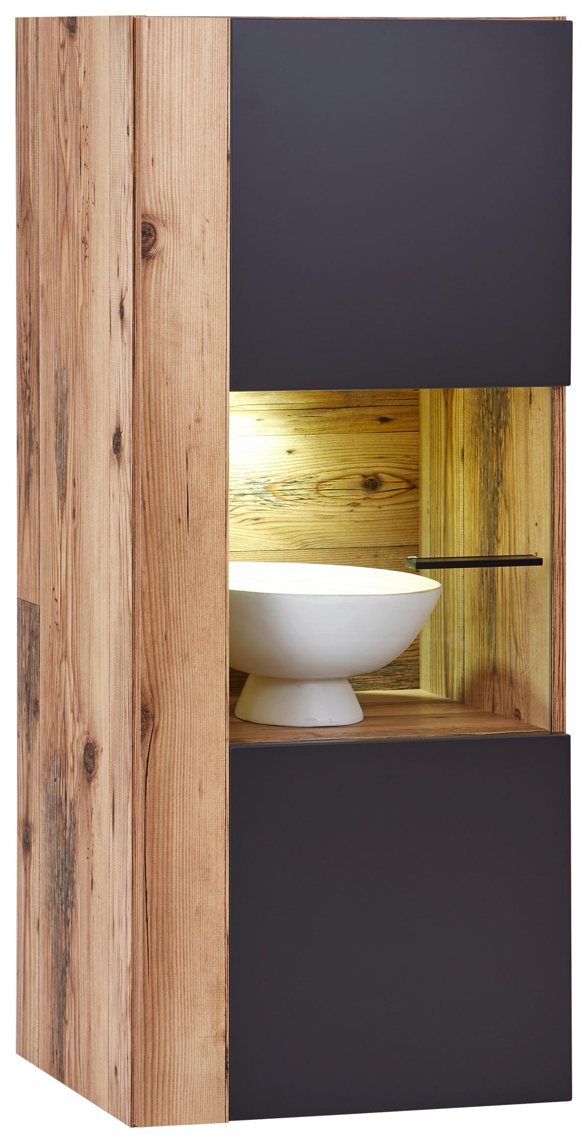 ZÁVĚSNÁ VITRÍNA HENRY - Moderní, kompozitní dřevo/plast (50/115/35cm)