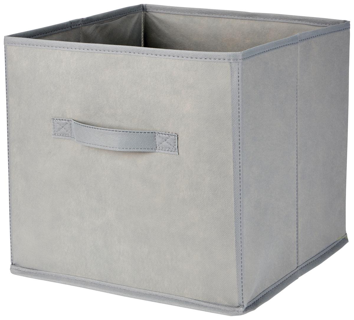 Faltbox Tanja - Grau, Basics, Papier/Textil (30/30/30cm) - Ondega