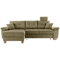 Ecksofa Brizzini Olivgrün S: 176x270 cm - Naturfarben/Olivgrün, MODERN, Textil (176/270cm) - Livetastic