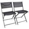 Gartenstuhl-set Klappbar Sumila Metall, Textil - Schwarz, MODERN, Textil/Metall (45/79/46cm) - Ambia Garden
