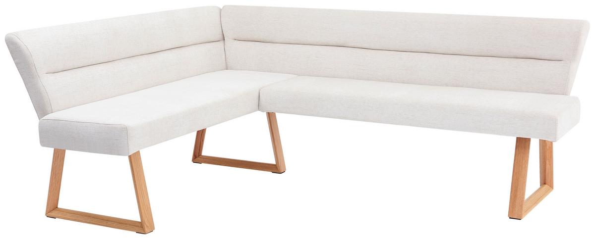 Eckbank Linnea Eichefarben/Beige B: 162-204cm - Eichefarben/Beige, MODERN, Holz/Textil (162-204/82/61cm) - Livetastic