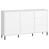 Kommode Avenale Weiß B: 157,8 Cm - Schwarz/Weiß, Trend, Holzwerkstoff (157,8/91,6/40cm)