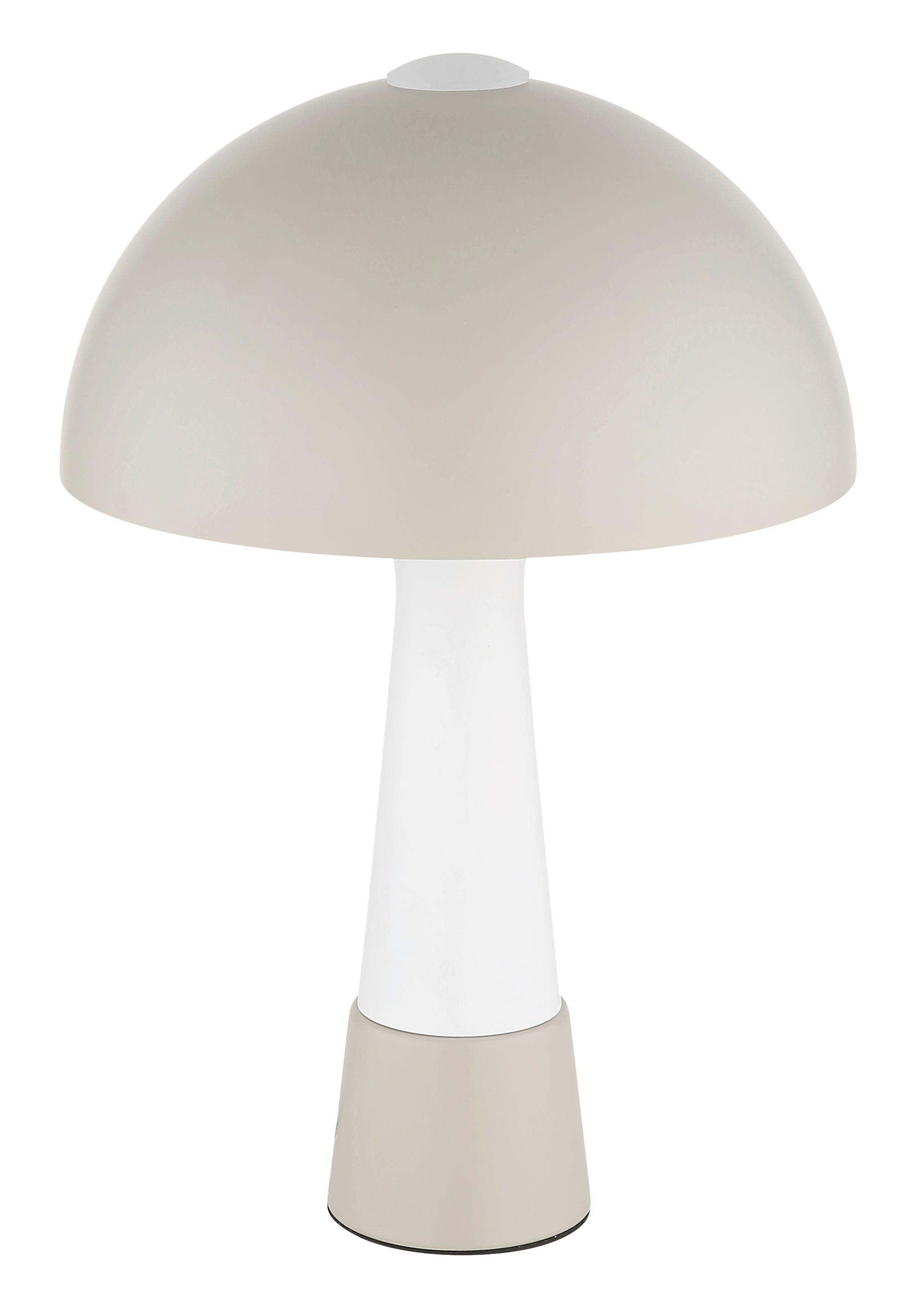 Tischleuchte Exkl. 1xe27, 40w - Sandfarben/Schwarz, Design, Kunststoff/Metall (25/36,5cm) - Globo