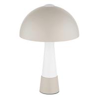 Tischleuchte Exkl. 1xe27, 40w - Sandfarben/Schwarz, Design, Kunststoff/Metall (25/36,5cm) - Globo