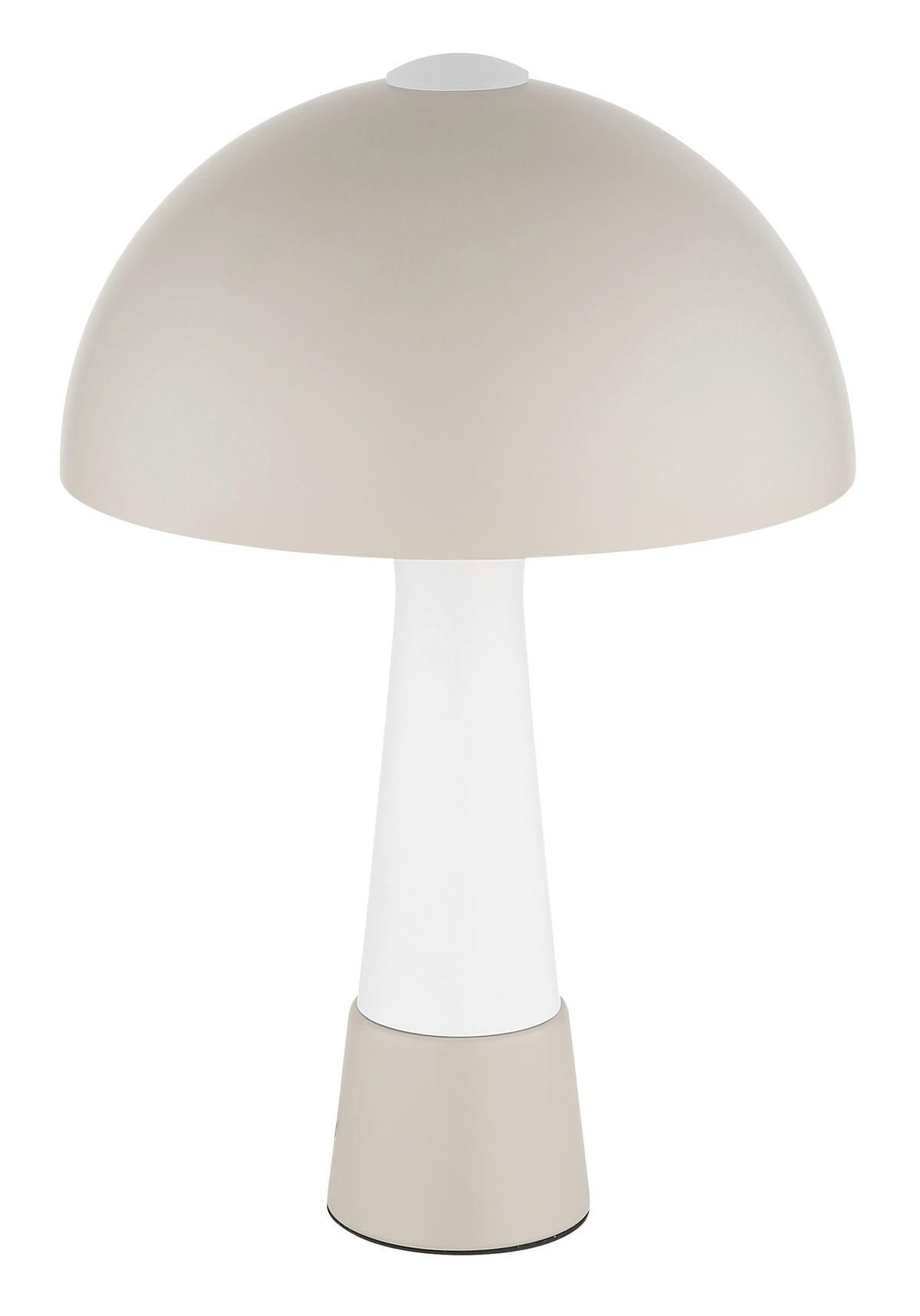 Tischleuchte Exkl. 1xe27, 40w - Sandfarben/Schwarz, Design, Kunststoff/Metall (25/36,5cm) - Globo