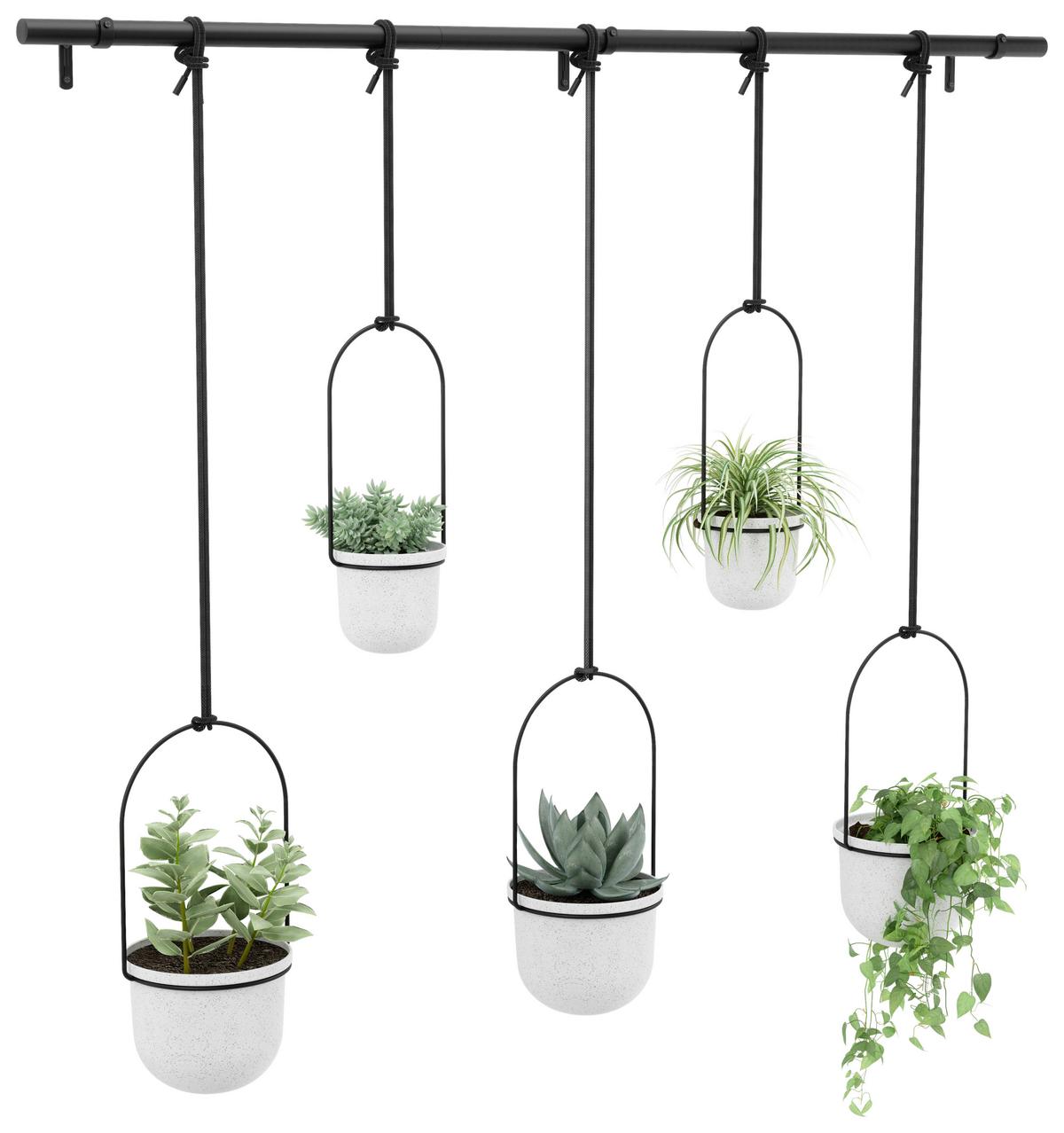 KVETNÍK TRIFLORA  5 - čierna/biela, Design, kov/plast (18,4/94,6/137,8cm) - Umbra