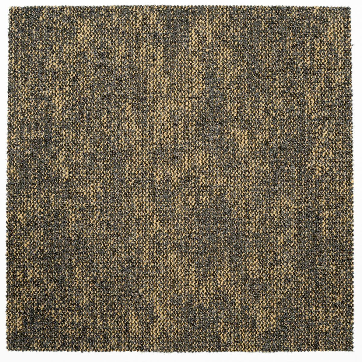 Teppichfliese Gelb/Bunt Marble 50x50 cm Florhöhe 3 mm - Gelb/Multicolor, Basics, Textil (50/50cm)