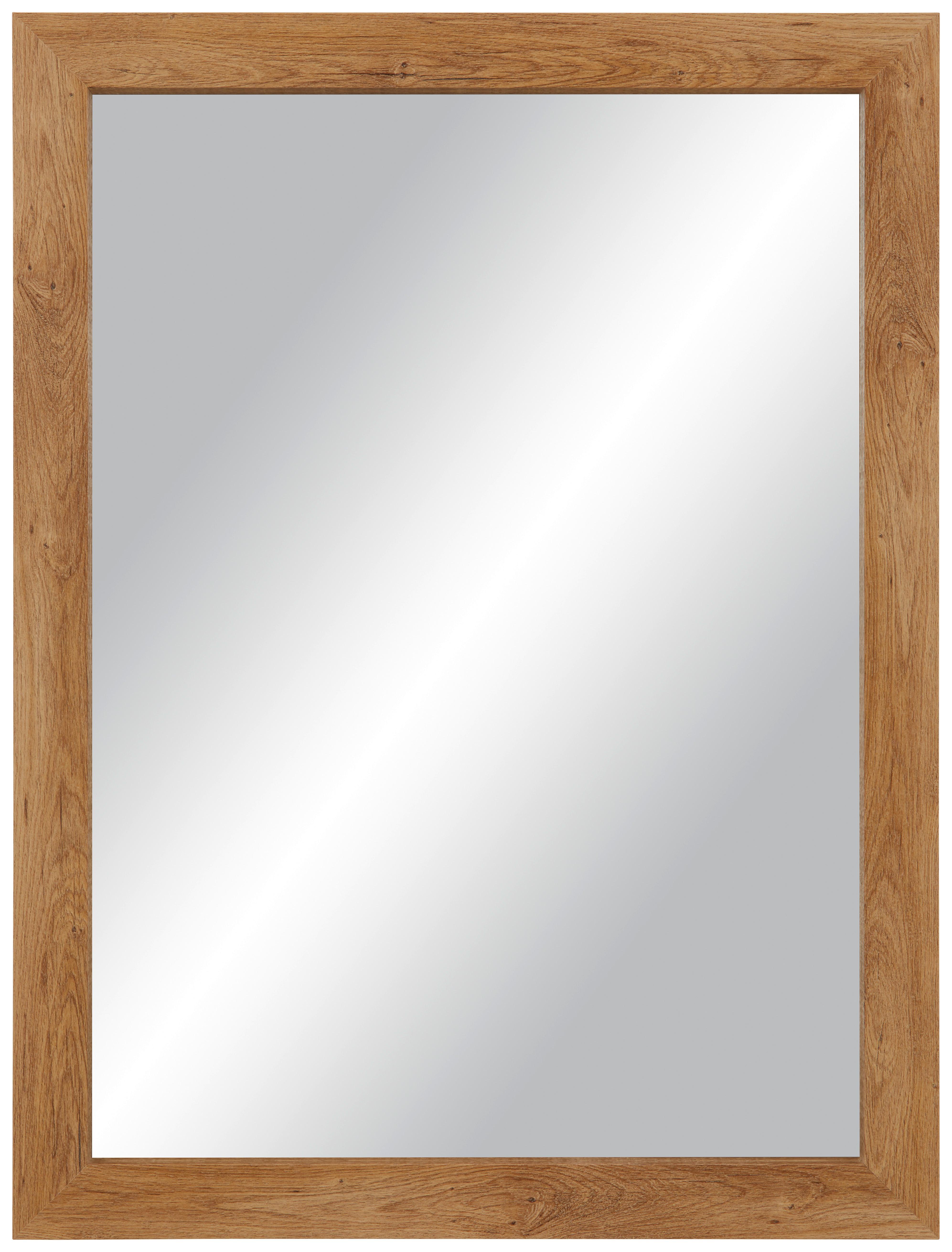 Nástenné zrkadlo Tina drevodekor - farba duba, Konventionell, kompozitné drevo/sklo (62/82/3,5cm) - Mömax