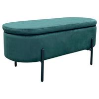 Sitzbank Nova Schwarz, Dunkelgrün B: 95 cm - Dunkelgrün/Schwarz, Design, Textil/Metall (95/42/38cm) - MID.YOU