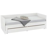 Ausziehbett Jan - Weiß, KONVENTIONELL, Holz (98-184,4/67/204,4cm)