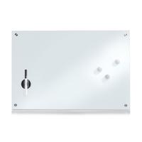 Memoboard Weiß B: 60 Cm - Silberfarben/Weiß, Basics, Glas/Metall (60/40/1,6cm) - Zeller Present