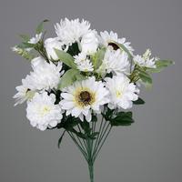 KUNSTBLUME H: 52 cm - Creme/Grün, Basics, Kunststoff/Textil (52cm)