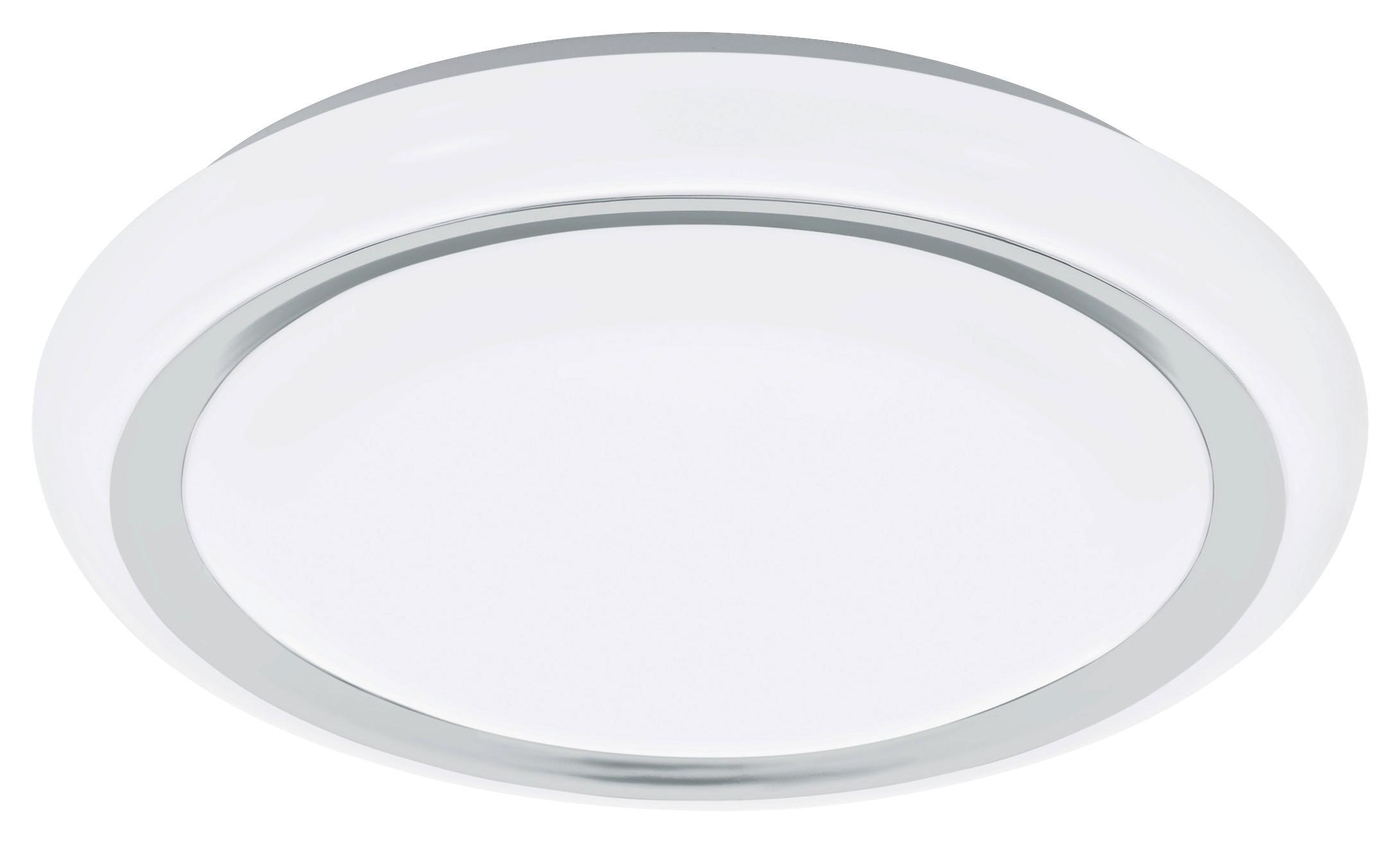 LED-Deckenleuchte Frantoio Ø 28 cm - Chromfarben/Weiß, MODERN, Kunststoff/Metall (28/6cm)