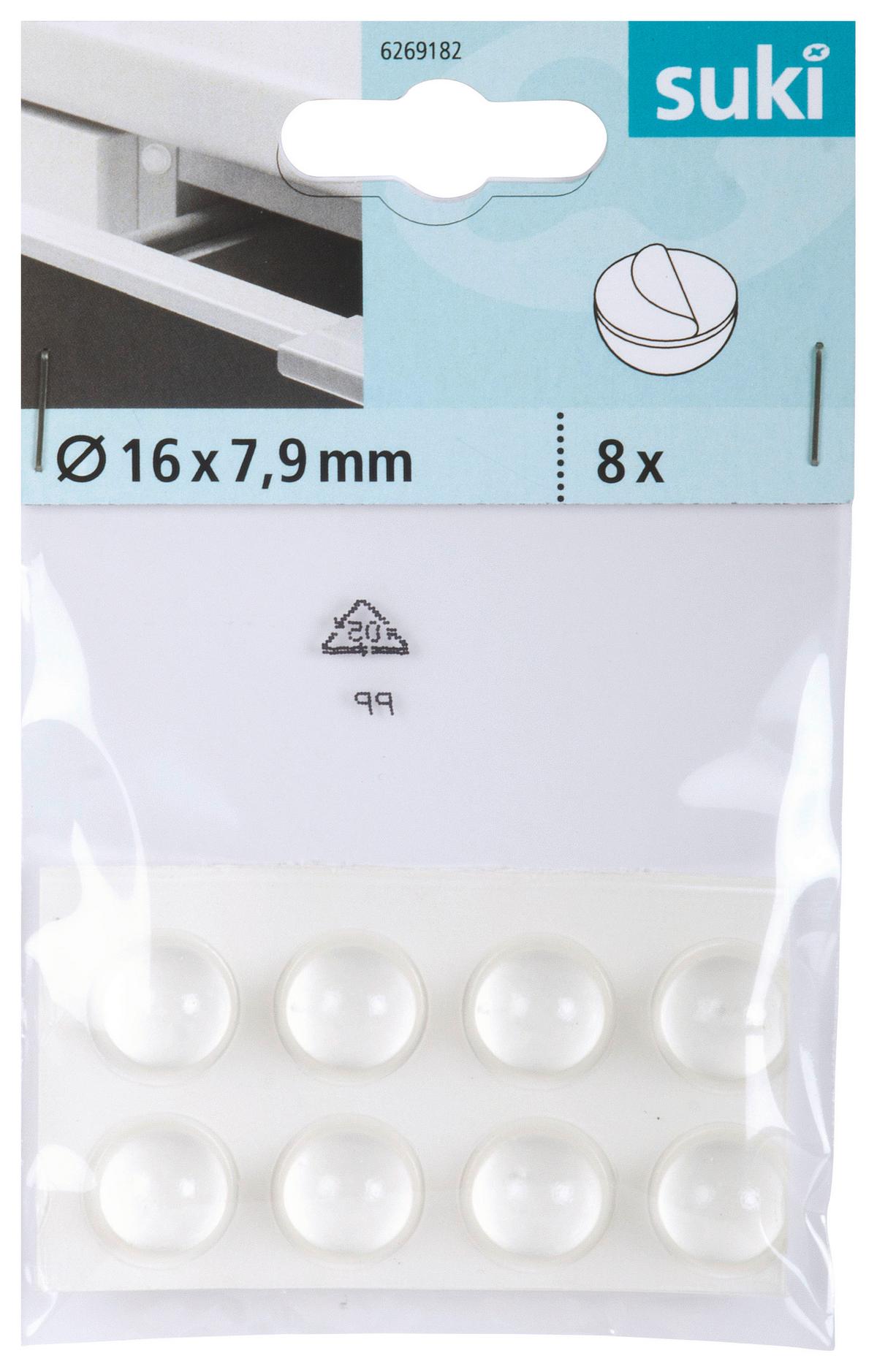 Ajtóütköző 16mm, 8db - (1,6/0,78cm) - Suki