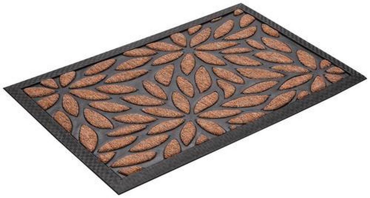 Fußmatte Albertina 40x60 cm Gummi Rutschfest - Beige/Schwarz, MODERN, Kunststoff (40/60cm) - Ondega