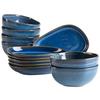 Snackschalenset Cordelia Blau, 12-Teilig - Blau, Trend, Keramik - Mäser