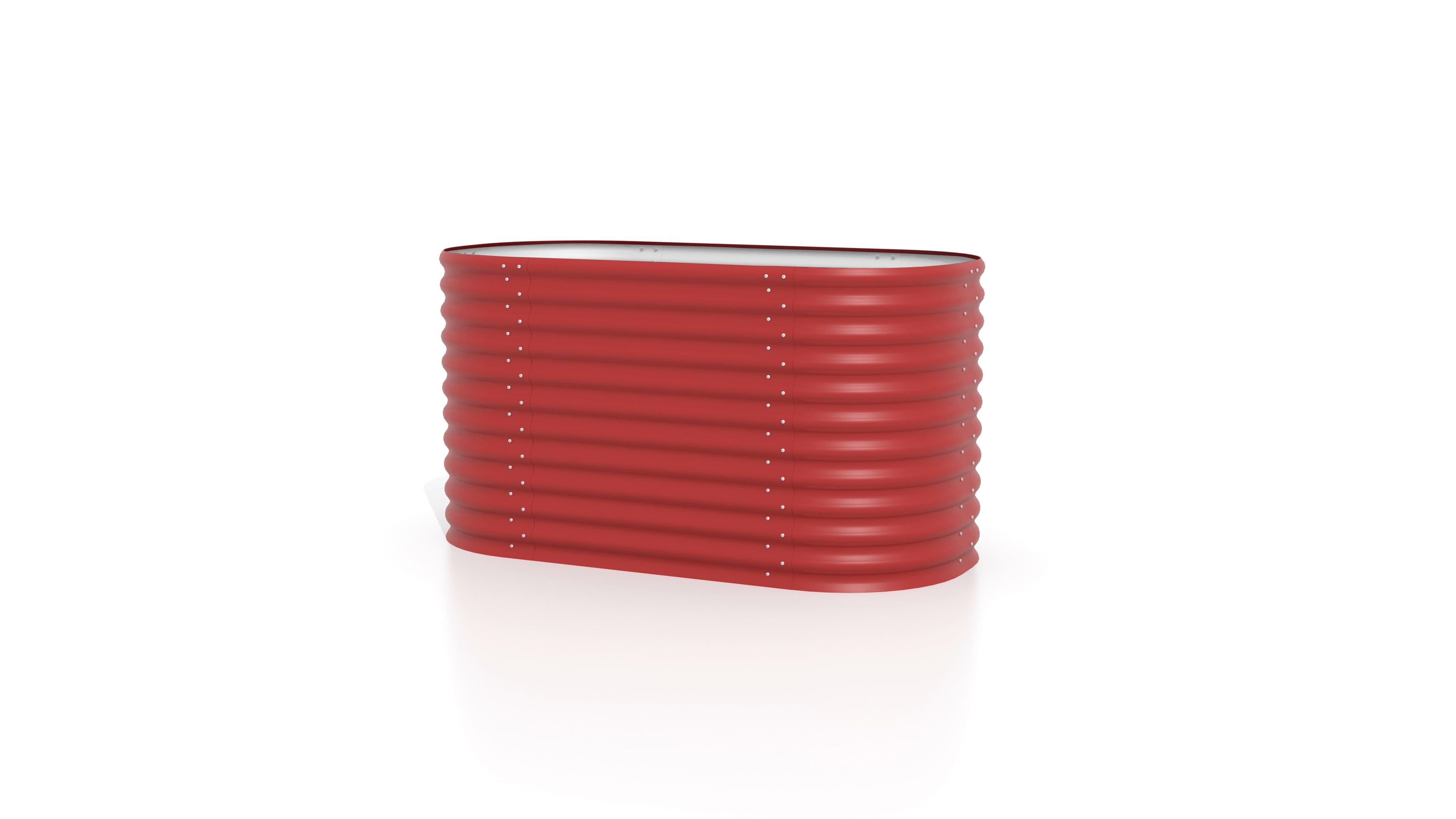 Hochbeet Vita 858 82,1x85,8x162,1 Cm Oval Rot - Rot, Basics, Metall (82,1/85,8/162,1cm)