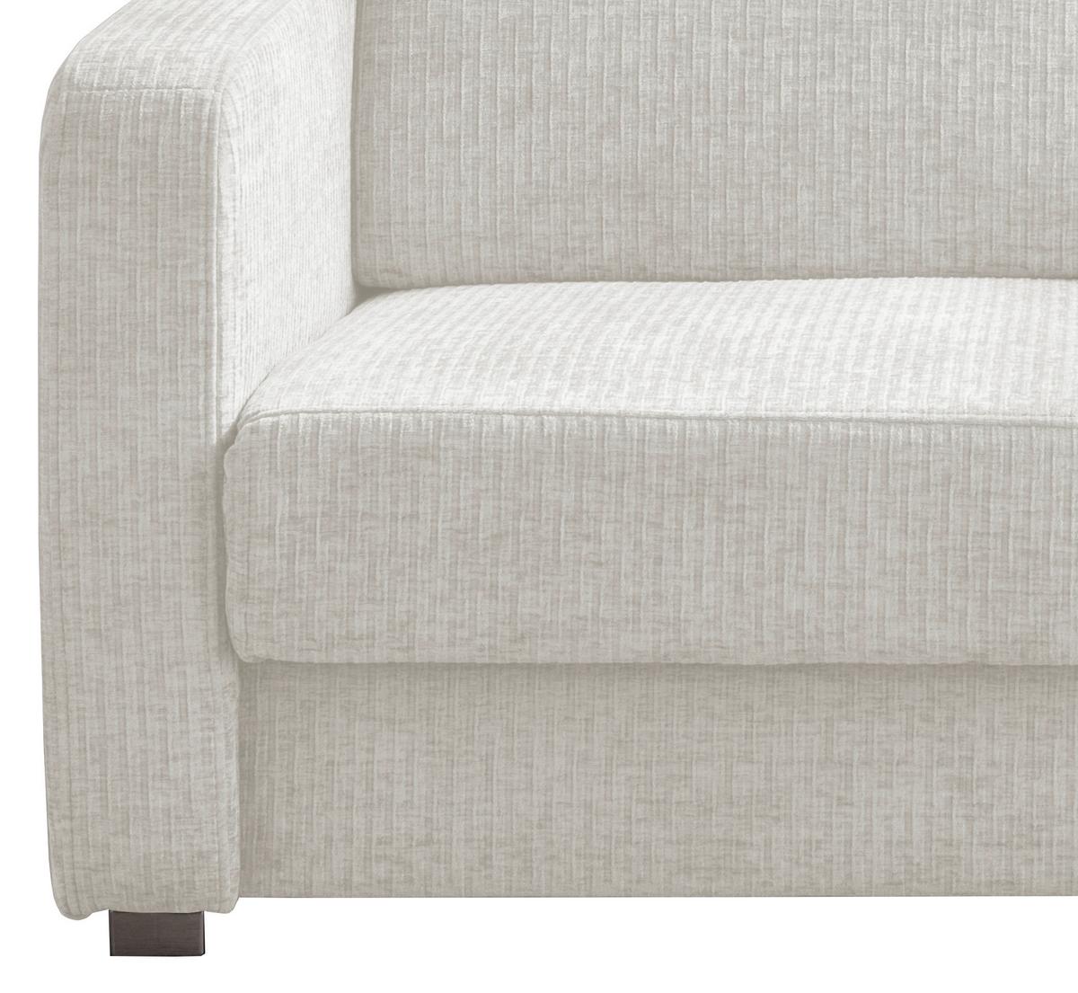 Schlafsofa Mia Mikrofaser Creme, B: 159 Cm - Chromfarben/Creme, Basics, Textil (159/88/87cm) - Livetastic