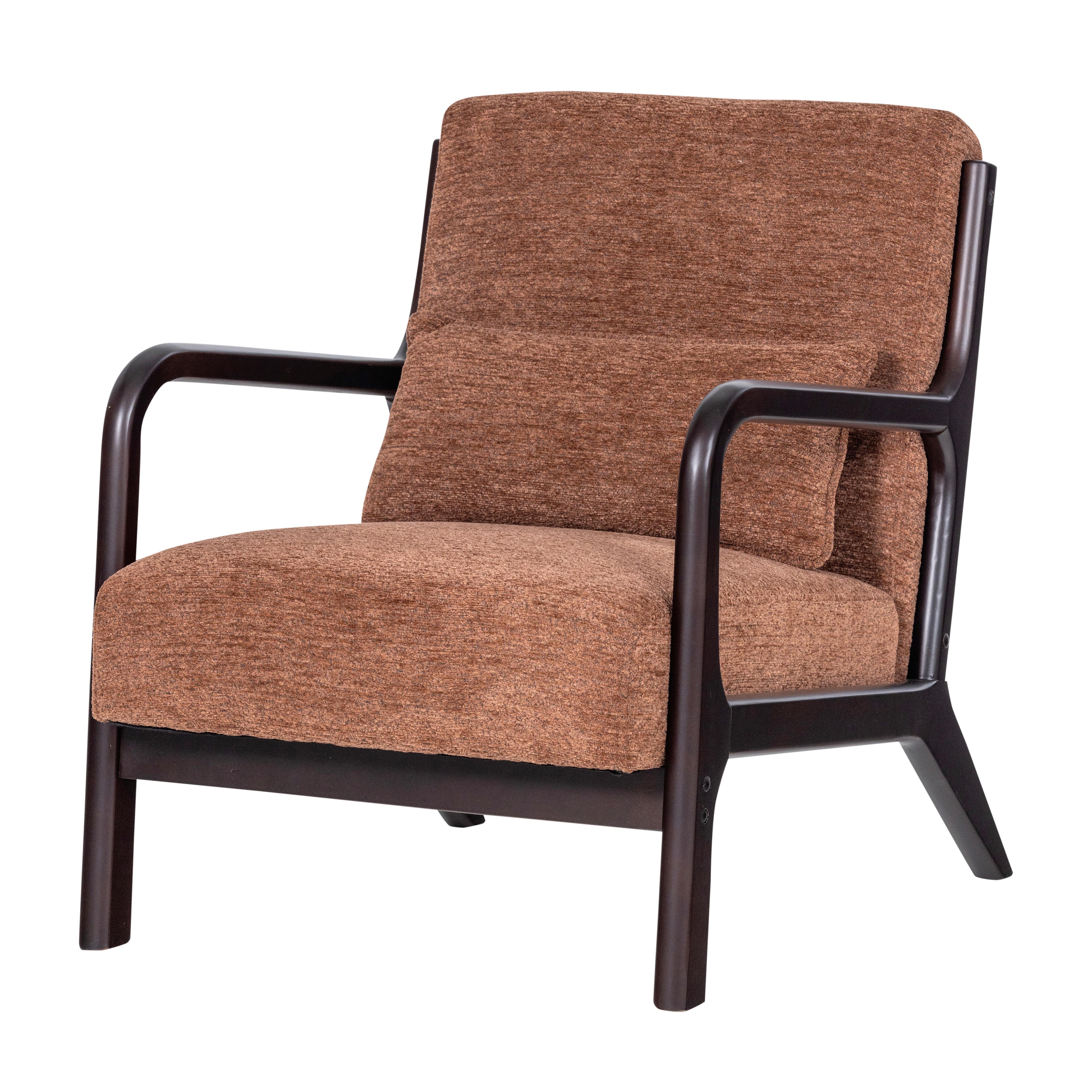 Sessel Mark Braun/Dunkelbraun B: 67cm - Dunkelbraun/Braun, MODERN, Holzwerkstoff/Textil (67/75/82cm) - Livetastic
