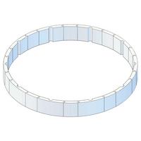 Wand-Isolationsset Protector T60 Rund Ø 460 cm - Weiß, Basics, Kunststoff (460cm)