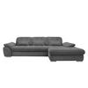 Ecksofa mit Bettkasten Rigatti Graubrau 314x184 cm - Chromfarben/Graubraun, MODERN, Textil (314/184cm) - Livetastic