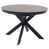 Esstisch ausziehbar Winnipeg 120-160x120 cm Anthrazit - Anthrazit, Design, Keramik/Metall (120-160/120/76cm) - Livetastic