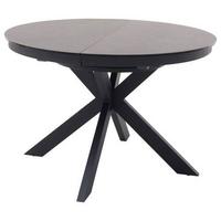 Esstisch ausziehbar Winnipeg 120-160x120 cm Anthrazit - Anthrazit, Design, Keramik/Metall (120-160/120/76cm) - Livetastic