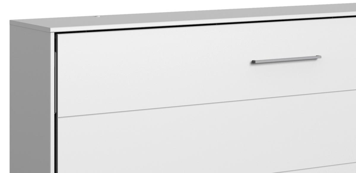 Schrankbett mit Lattenrost 90x200 Juist Weiß - Weiß, KONVENTIONELL, Holz/Holzwerkstoff (90/200cm) - MID.YOU